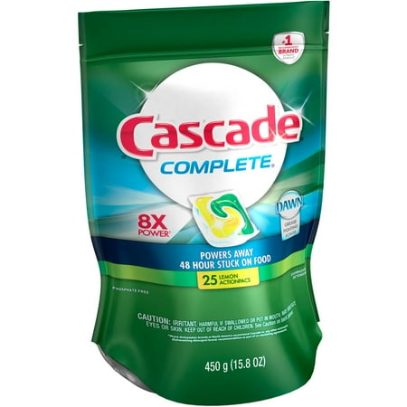 Cascade Complete ActionPacs Dishwasher Detergent Lemon
