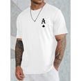 thumbnail image 1 of T-Shirts à Manches Courtes Col Rond pour Hommes avec Motif Géométrique - Tissu Tricoté, Coupe Régulière, pour Week-End Décontracté & Sports - Mélange Polyester avec Légère Élasticité (95 % Polyester, 5 % Élasthanne) - Été Adulte, 1 of 7