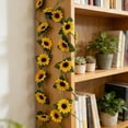 thumbnail image 4 of Tyidzon Artificial Sunflower Garland, 7.5Ft Silk Sunflowers Hanging Vines Flowers with Green Leaves for Room Kitchen Garden Birthday Wedding Party Table Spring Decor, 4 of 6
