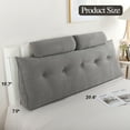 thumbnail image 7 of Lovote Bed Headboard Wedge Pillow with Neck Roll Pillow Ultimate Back Support and Comfort, 39"x20",Gray, 7 of 7