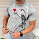 thumbnail image 2 of Camiseta de diario unisex para hombre, estampado gráfico en 3D, estampado de calavera, camisetas de manga corta, blusa informal Pompotops oipoqjl31356, 2 of 9