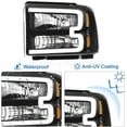 thumbnail image 5 of LED DRL Headlights For 2005 2006 2007 Ford F250 F350 F450 Super Duty Headlamps, 5 of 5