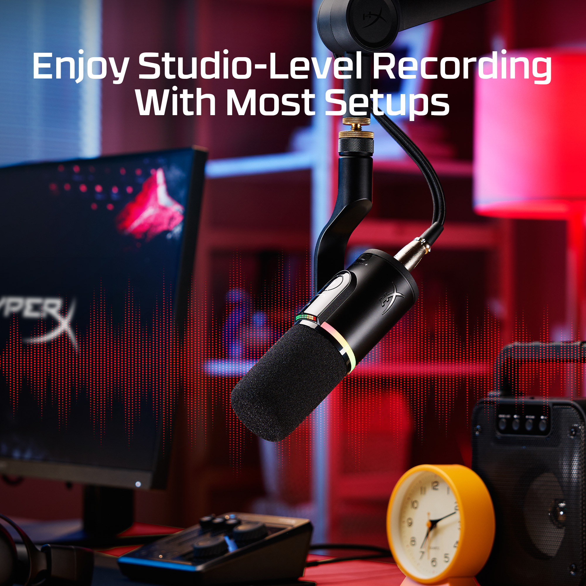 HyperX FlipCast - USB/XLR Dynamic Microphone (Black)