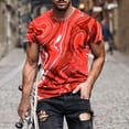thumbnail image 1 of Styesk T-Shirts pour Hommes Mode Hommes Confortables Imprimés Manches Courtes Col Rond Blouses Chemises, 1 of 5
