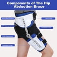 thumbnail image 4 of Klyrovan Hinged ROM Hip Abduction Brace, Adjustable Abduction Hip Stabilizer for Sciatica Pain Relief, Post Op Hips Orthosis Support Brace Joint Protection Fixation, Universal, 4 of 7