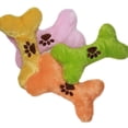 thumbnail image 1 of Jouets de Jeu Mignons en Forme d'Os Imprimés Patte de Dessin Animé Chiot Chien Animal Doux Peluche Moelleux, 1 of 9