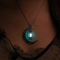 thumbnail image 1 of Collar con colgante de piedra de luna luminosa shaofei fluorescente Halloween azul claro 47 + 7,5 cm, 1 of 3