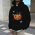 thumbnail image 3 of Halloween Pumpkin Hoodies for Men 2025 Spooky Pumpkin Graphic Hooded Sweatshirt Halloween Pullover Tops, 3 of 5