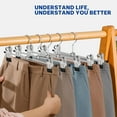 thumbnail image 5 of Pants Hanger,Trouser Hangers 20 Pcs Space Saving Skirt Hangers with Clips Pant Hangers Adjustable Non-Slip, 5 of 7