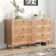 thumbnail image 5 of Barara King Rattan Double Dresser with 6 Drawers and Vintage Style for Bedroom Storage, Modern Chest of Drawers, Vintage, 5 of 8