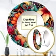 thumbnail image 3 of Designart "Jungle Tapestry I" Floral Rund Mirror For Wall Decor - Large Multicolor Round Print Mirror - Round Cottage Mirror - Wall Mounted Round Large Mirror - 23" x 23", 3 of 6