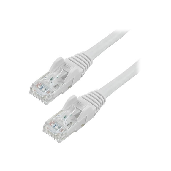 StarTech.com 25ft CAT6 Ethernet Cable, 10 Gigabit Snagless RJ45 650MHz 100W PoE Patch Cord, CAT 6 10GbE UTP Network Cable w/Strain Relief, White, Fluke Tested/Wiring is UL Certified/TIA - Category 6 - 24AWG (N6PATCH25WH) - Patch cable - RJ-45 (M) to RJ-45 (M) - 25 ft - UTP - CAT 6 - molded, snagless - white