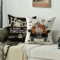 thumbnail image 3 of Sm:)e Black Polka Dot Pumpkin Jack-O'-Lantern Trick or Treat Truck Halloween Throw Pillow Cover 20x20 Inch Decorative Outdoor Cushion Covers Set of 4, 3 of 7