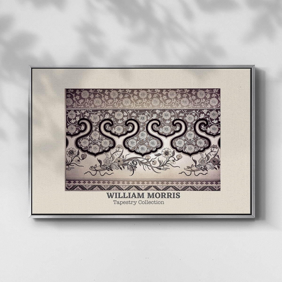 Vintage Abstract Print-XXXIII Framed in Silver Wood Gallery Wrapped Canvas 17 in. x 25 in.