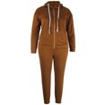 thumbnail image 3 of Cindysus Womens Long Sleeve Elastic Waistband Hoodie Jogger Set, (3XL), 3 of 5