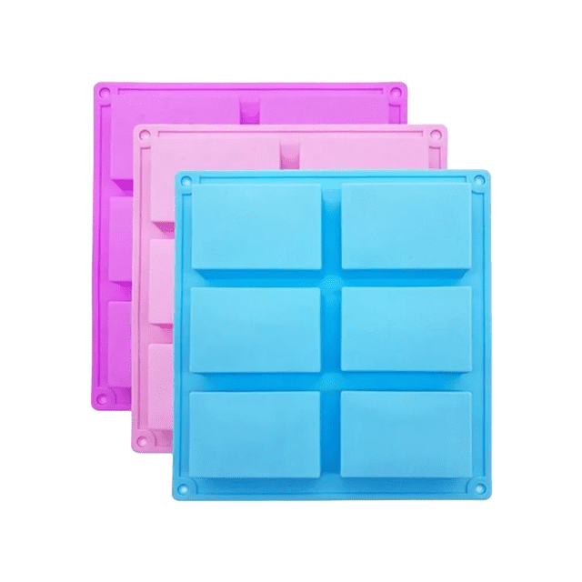 Moldes de Silicon Rectangulares Labg de 6 Cavidades Multicolores