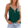 thumbnail image 3 of Tank Top For Womens Zipper-Up Tops V Neck Cami Slim Fit Vest Plain Sleeveless Shirts Fashion Sexy Blouses Summer Clothing, 3 of 6