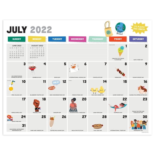Cal Poly 2023 24 Academic Calendar Cal 2023- Academic Year July 2022 - June 2023 Every Day's A Holiday Large  Desk Pad Monthly Blotter (Other) - Walmart.com