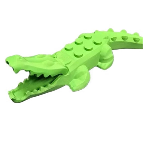 1pc large building block crocodile 300% 3D printed