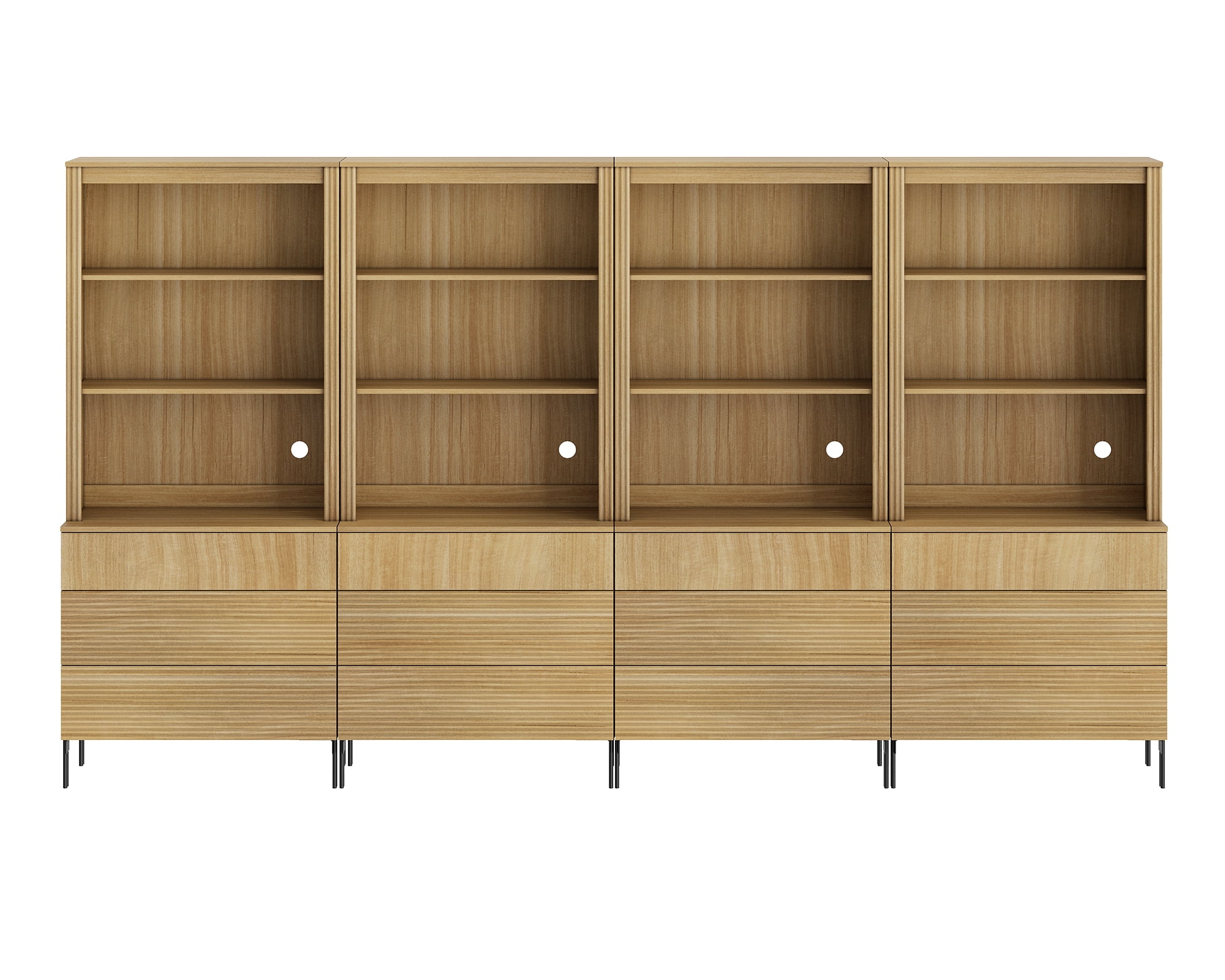 71" Tall Arched Kitchen Pantry Cabinet, Wood Bookcase Display Cabinet With Glass Doors And Adjustable Shelves, Mid-Century Modern Versatile Cupboard For Dining Room, Bedroom