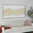 thumbnail image 3 of CosmoLiving by Cosmopolitan Gold Canvas Abstract Long Horizontal Living Room Framed Wall Art with Glitter Flakes, 65" x 2" x 36", 3 of 12
