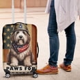 thumbnail image 4 of Freedom Paws Patriotic Old English Sheepdog Vintage Memorial Day Travel Luggage Cover Dog Lover Suitcase Dust Protective Decor - 12006, 4 of 5