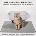 thumbnail image 3 of SUGARMOM Cat Litter Mat  45”x26” Extra Large&Long Double Layer Cat Litter Box Mat  EVA Non-Slip  Waterproof Urine Proof Cat Litter Catcher Mat  Easy Clean Scatter Control (45”x26”  Khaki), 3 of 8
