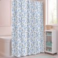 thumbnail image 5 of Shower Curtain Blue Daisy Green Leaf Shower Curtains for Bathroom Decor, Waterproof Polyester Shower Curtain Set with Hooks, Extra Long 72" x 96" Spring Floral Plant, 5 of 9