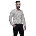 thumbnail image 4 of BESTMAN Cottonshirtpour les Hommes Manches Longues Imprimé Col Rond Chemise Décontractée, 4 of 5