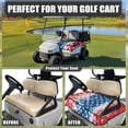 thumbnail image 4 of Whosucclay Patriotic Star Pattern Golf Cart Seat Cover, Anti-Fade Durable With 4 Storage Pockets Golf Cart Seat Protector for EZGO Club Car Yamaha, 52.36" x 32.28", 4 of 7