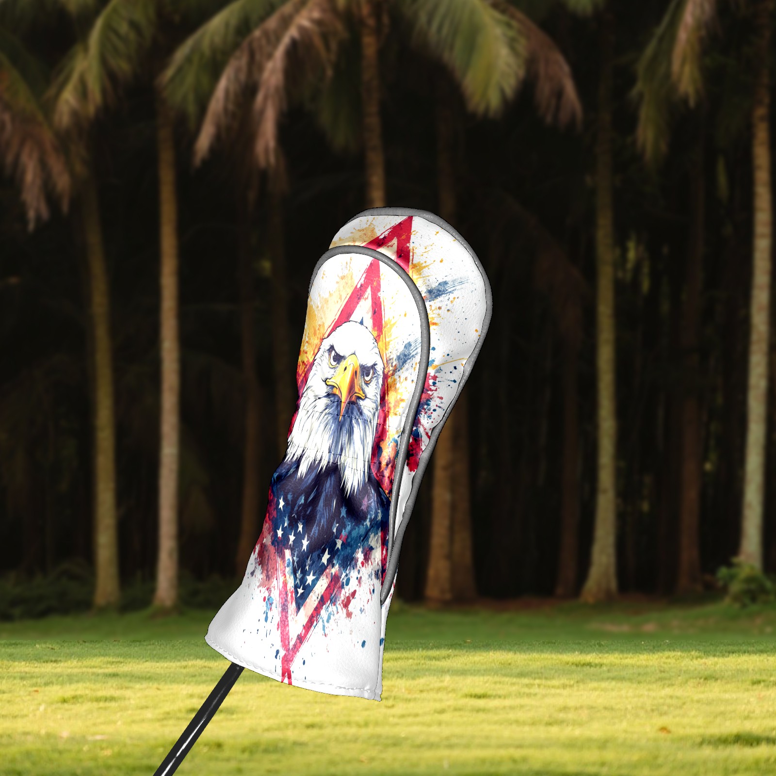 Golf Club Covers PU Leather Waterproof Head Covers for Fairway Woods Hybrids