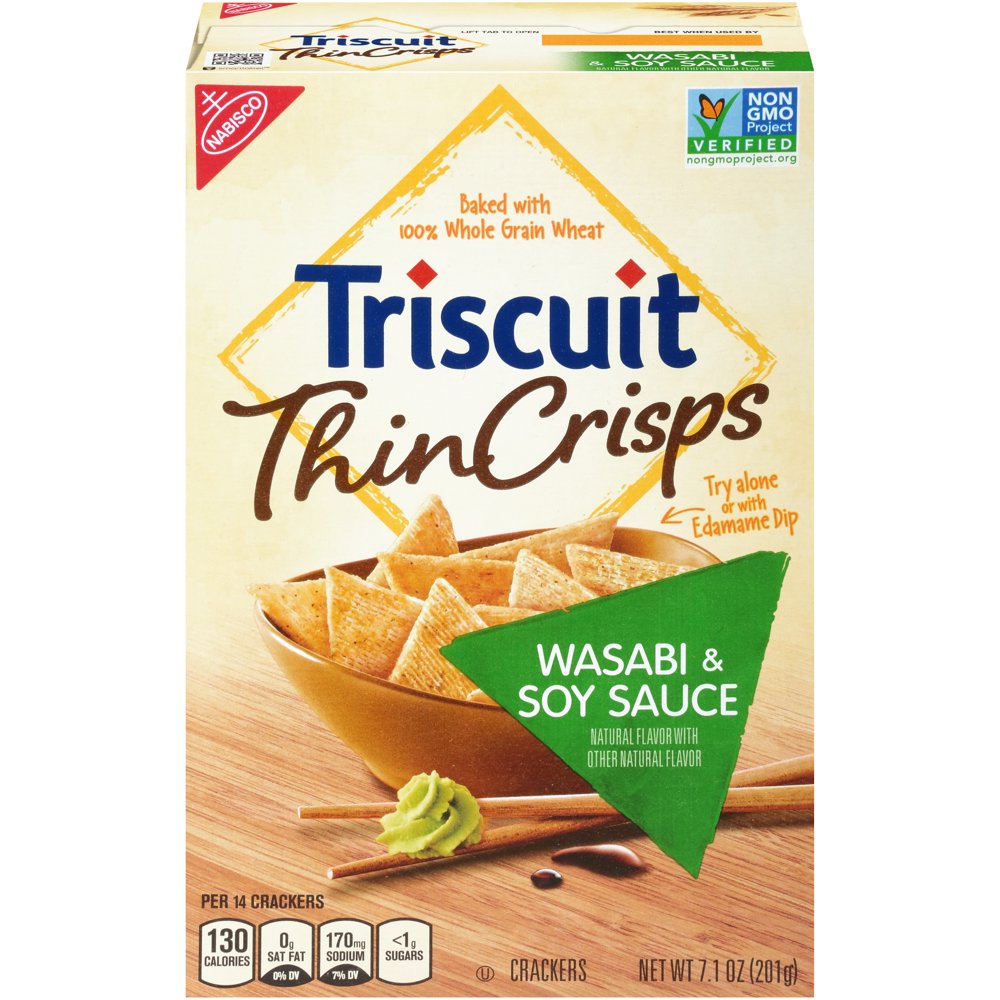 Nabisco Triscuit Wasabi & Soy Sauce Thin Crisps Crackers, 7.1 Oz