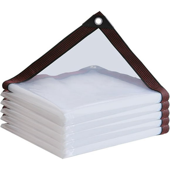 10 X 12 Ft Heavy Duty Tarp, Clear Tarp with Grommets, Plastic Tarp for Outdoor, Plant, Garden, Thicken Transparent, Keep Warm to Keep Out Rain and Cold