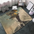 thumbnail image 3 of Shaggy Area Rug, Surreal Floral Mindscape Rugs for Living Room Bedroom Non Slip Door Mat Indoor Carpet Machine Washable Nursery Home Decor Floor Mats for Entryway 60x39in, 3 of 5