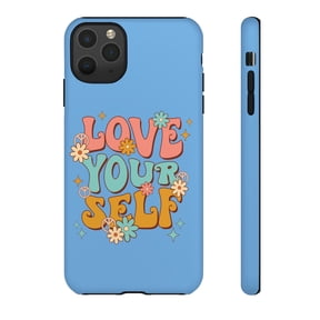 Retro Love Yourself iPhone Cute and Tough Customized Case