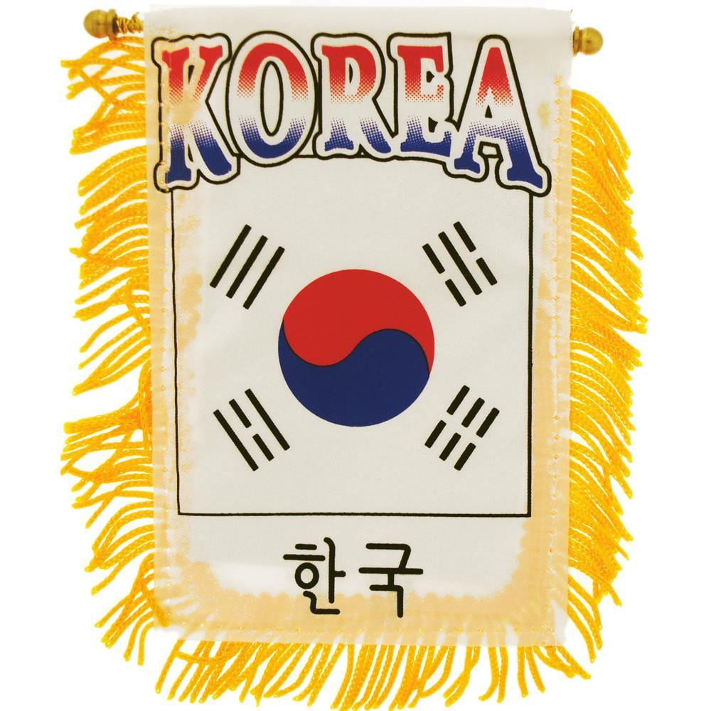 South Korea Flag Mini Banner 3" x 5"