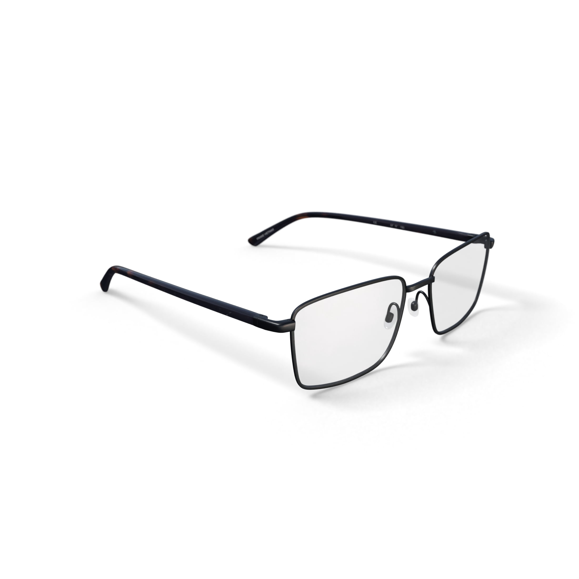 Walmart Men's Albert Rectangular Prescription Eyeglasses with Case, Gunmetal