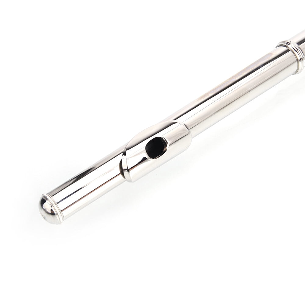 Nickel Plated C Closed Hole Concert Band Flute Silver