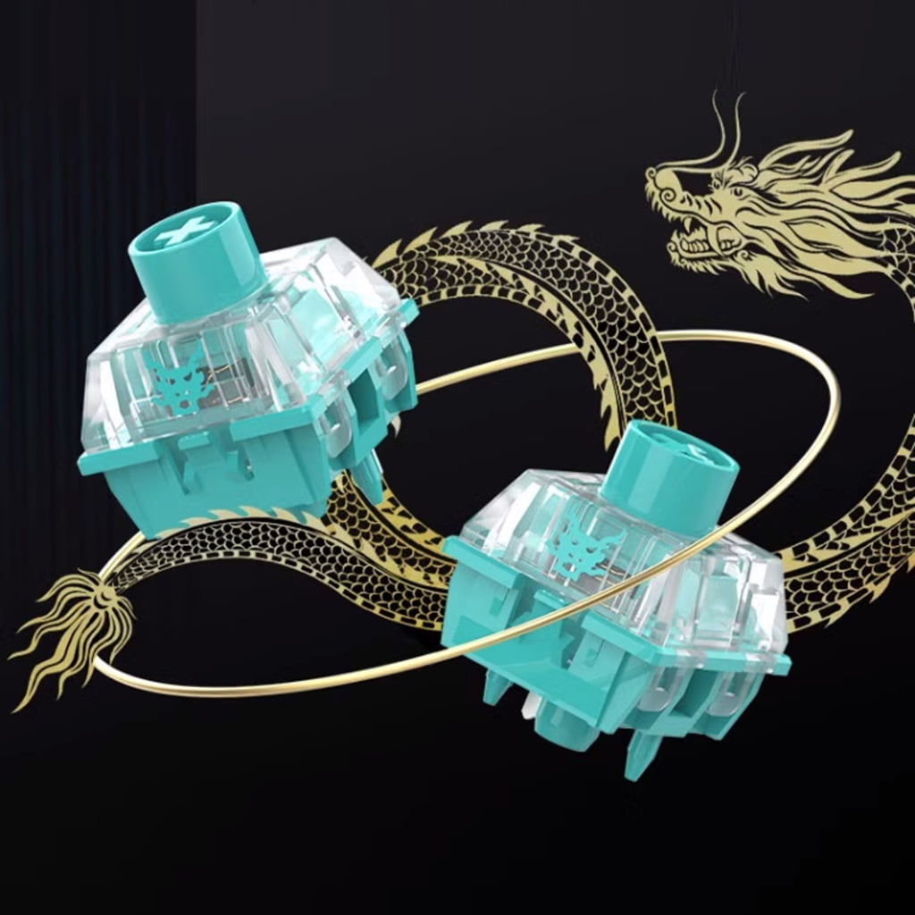 Mechanical Color Light Green Dragon Switches 50Million Keystrokes For Mechanical Keyboards Gaming Long Time Use