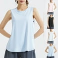 thumbnail image 1 of JDQJBZ Womens Sleeveless Sweater Vest High Stretch Breathable Solid Color Round Neck Workout Tank, 1 of 5