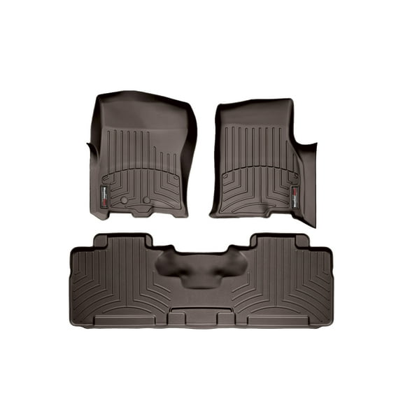 WeatherTech Custom Fit FloorLiners compatible with 2011-2017 Lincoln Navigator - 1st & 2nd Row, Cocoa