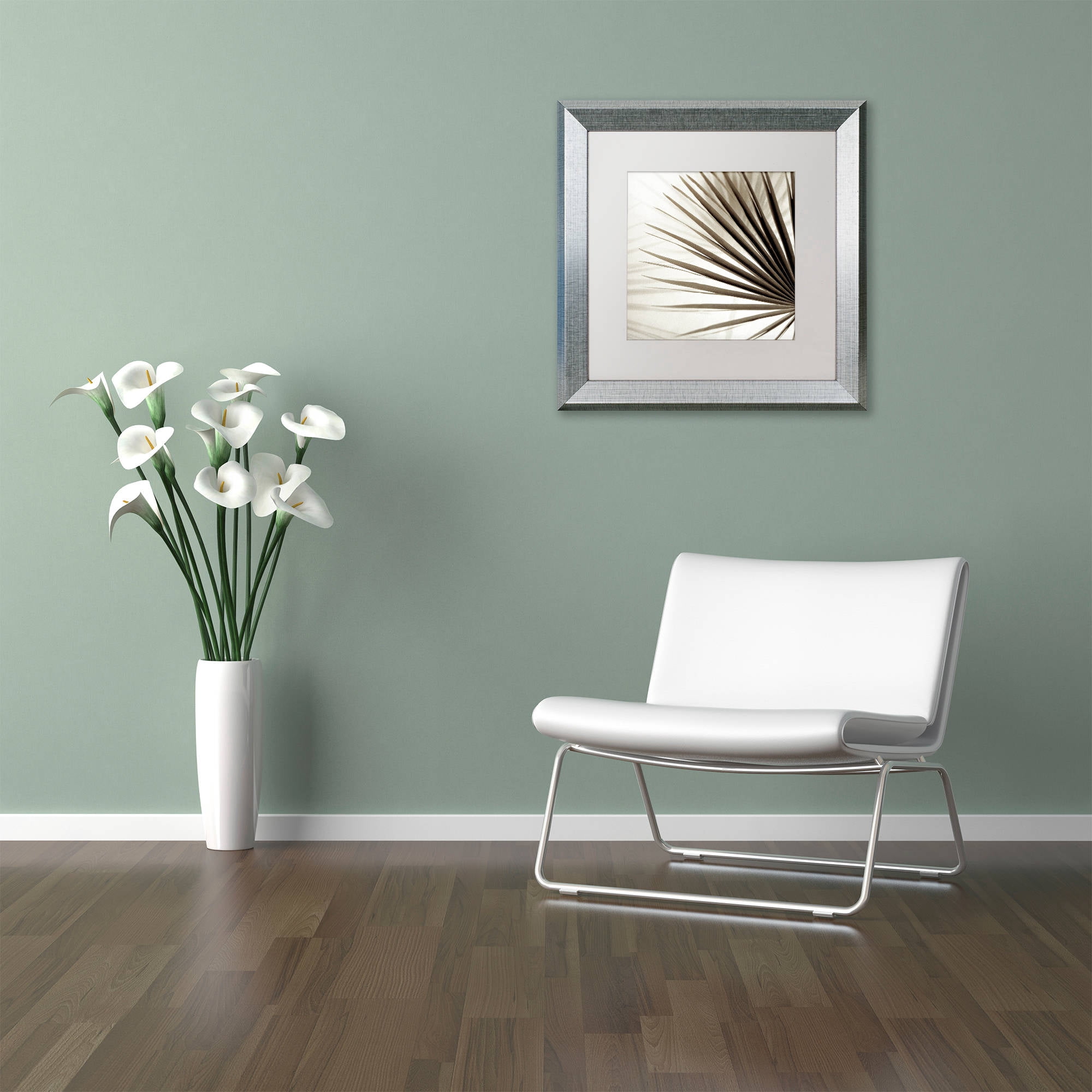 Trademark Fine Art "Florison 66" Canvas Art by Alan Blaustein, White Matte, Silver Frame