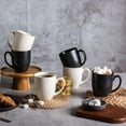 thumbnail image 6 of AmorArc 16oz Coffee Mugs Set of 6, Large Ceramic Coffee Mugs for Men Women Dad Mom, Modern Coffee Mugs with Handle for Tea/Latte/Cappuccino/Cocoa. Dishwasher&Microwave Safe, Matte Black, 6 of 9