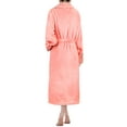 thumbnail image 3 of PAVILIA Soft Plush Women Fleece Robe, Coral Peach Orange Cozy Bathrobe, Female Long Spa Robe, Warm Housecoat, Satin Waffle Trim, S/M, 3 of 9