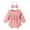 RD2, variant on Smocked Baby Girl Clothes Newborn Girl Bubble Romper Long Sleeve Jumpsuit and Headband Outfit Cute Infant Clothing