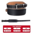 thumbnail image 5 of Cinturón de levantamiento de pesas de cuero para hombres y mujeres duradero y cómodo, ajustable, con hebillas para estabilizar el soporte de la parte inferior de la espalda, para levantar pesas l, 5 of 5