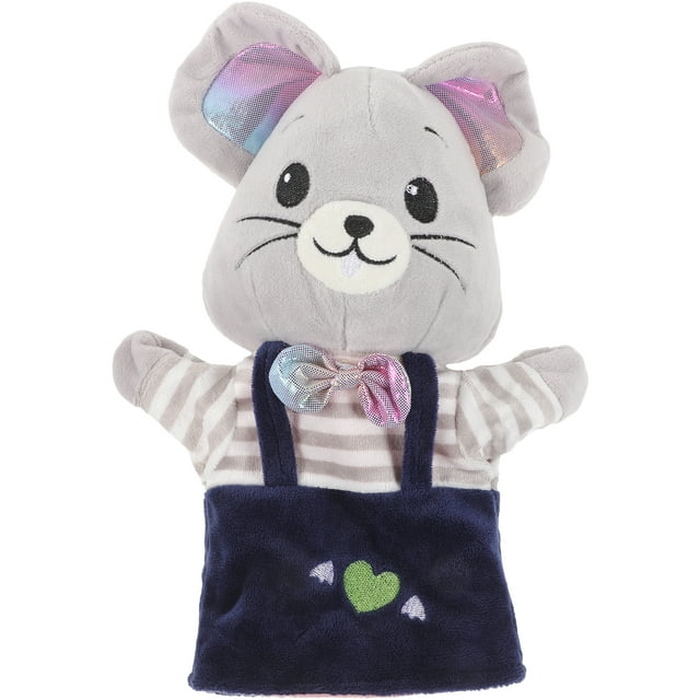 KAKOWELY Juguete interactivo de peluche, adorable marioneta de ratón, juguete para contar historias, marioneta de mano