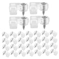 thumbnail image 4 of HAMPPLIES 50Pcs Cabinet Glass Retainer Clips Adjustable Glass Fixing Clamp for Mirrors and Frames, 4 of 7