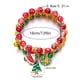thumbnail image 3 of Set de pulseras de Papá Noel con muñeco de nieve con árbol de Navidad - Pulseras festivas de aleación de 3 piezas para mujer, joyería navideña multicolor con cuentas, ajustable de 7 pulgadas, 3 of 6