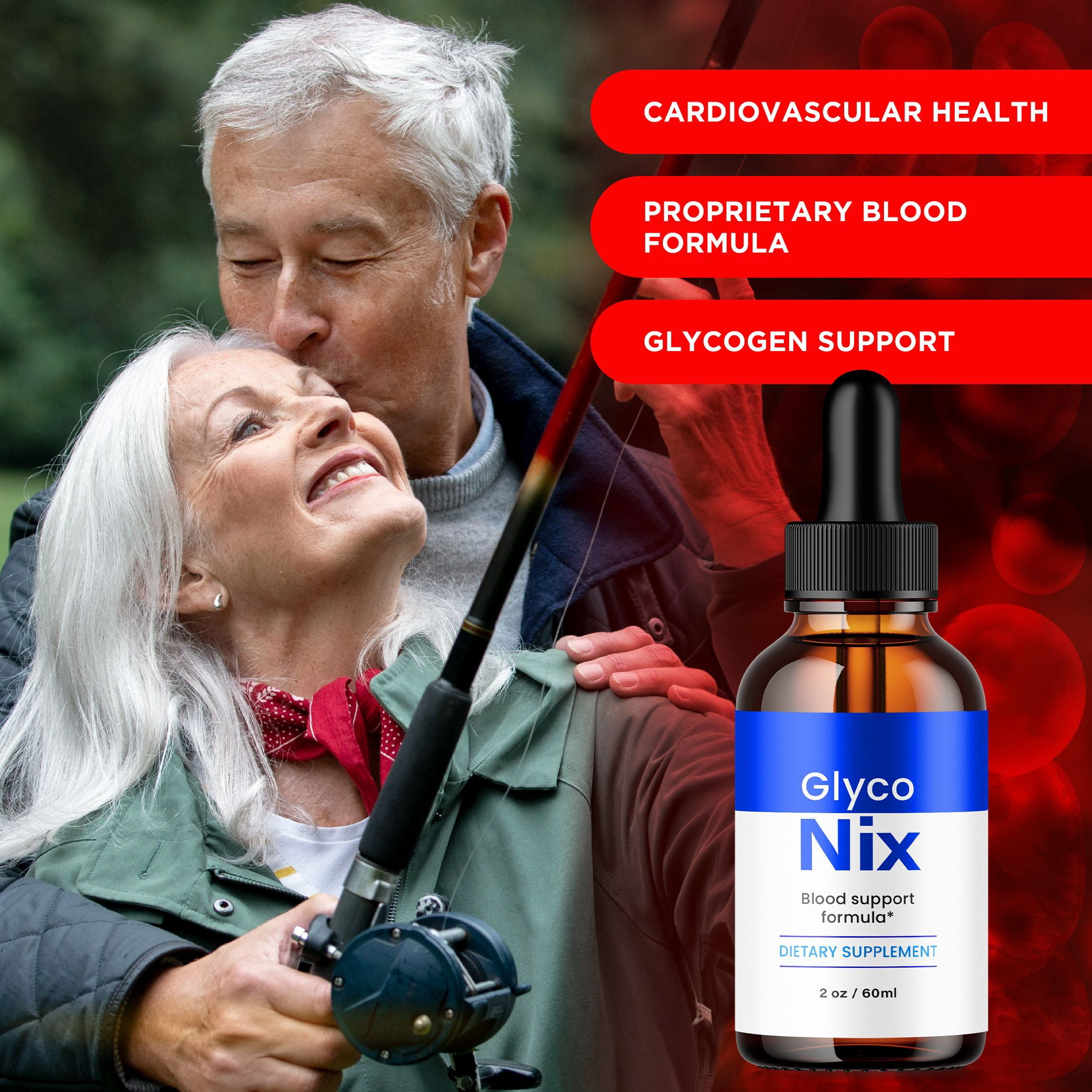 Glyco Nix Advanced Formula Drops Natural Support Supplement 60 Servings